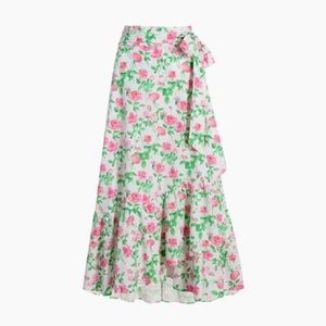 Hill House - Mirabel Skirt - Pink Roses Poplin - S